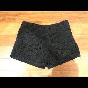 Banana Republic textured black shorts